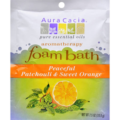 NEW! FOAM BATH - Aura Cacia Peaceful Patchouli & Sweet Orange